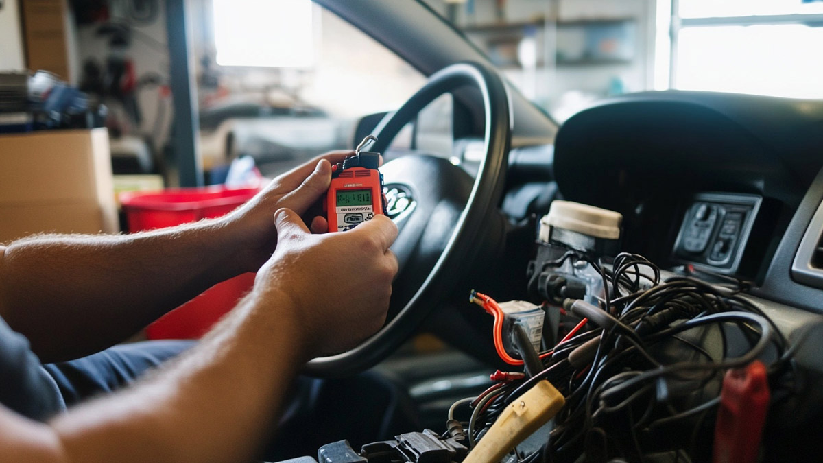 DIY installation of push button start kit under the dashboard
